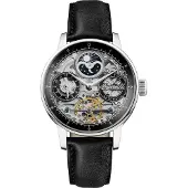 Ingersoll Herreur I07701 Skeletskåret/Læder Ø42 mm