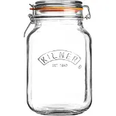 Kilner sylteglas firkantet med bøjle Klar, 2 l