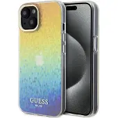 GUESS IML Faceted Mirror Disco Iridescent etui til iPhone 15 - flerfarvet