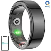 COLMI R02 vandtæt Smart Ring - dansk, svensk, engelsk sprog - størrelse: 11/20.3mm - sort