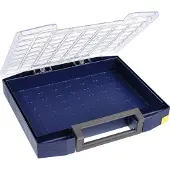 Raaco Boxxser 80, Værktøjskasse, Polykarbonat (PC), Polypropylen, Blå, Transparent, 20 kg, Hængsel, 465 mm