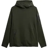 Superdry Superdrytil mænd. M2013728A Løstsiddende sweatshirt med hætte og logo Tech green (S), Casual, Grøn, Bomuld