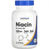 Nutricost , Niacin, 100 mg, 240 Kapsler