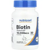Nutricost , Biotin, 10.000 mcg, 30 Kapsler
