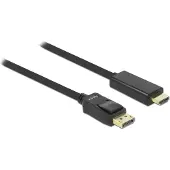 DeLOCK -kabel DisplayPort 1.1 han til High Speed HDMI-A han, passiv, 3 m