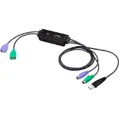 Aten - Kabel til tastatur / video / mus (KVM) - USB, PS/2 (han) til USB (hun) - 80 cm - sort - for P/N: KX9970R, KX9970T