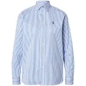 Ralph Lauren Polo Ralph Laurentil kvinder. 211910743020 Skjorte i bomuld med striber Relaxed Fit blå (L), Casual, Lange ærmer