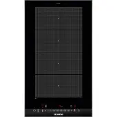 Siemens iQ700 EX375FXB1E - Induktions kogeplade - 2 plader - Niche - bredde: 27 cm - dybde: 49 cm - med rustfrit stål-sidepynt, - med facetteret frontkant - børstet aluminium/sort