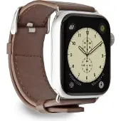 Case4Me SBS Eco Leather urrem til Apple Watch 42/44/45/49mm. Brun