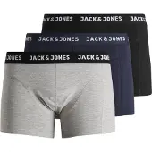 Jack & Jones Boksershorts 'JACAnthony' navy / grå-meleret / sort / hvid