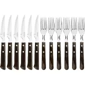 Tramontina Churrasco Biffbestik 12 dele Brun-blank