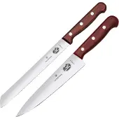 Victorinox Wood knivsæt brødkniv & kokkekniv Rustfrit stål/Ahorn