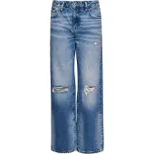 Superdry Superdrytil kvinder. W7011013A Blå jeans med brede ben (28/30), Casual, Økologisk bomuld, Bæredygtig