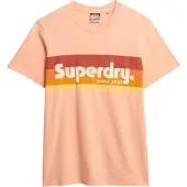Superdry Superdrytil mænd. M1012137B T-shirt Terrain Logo Stripe Relaxed orange (XXL), Casual, Bomuld, Korte ærmer