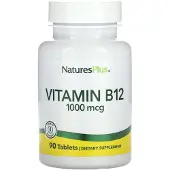 Natures Plus , Vitamin B12, 1,000 mcg, 90 Tabletter