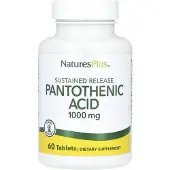 Natures Plus , Pantotensyre, 1.000 mg, 60 Tabletter
