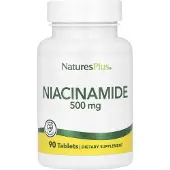 Natures Plus , Niacinamid, 500 mg, 90 Tabletter