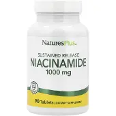 NaturesPlus , Niacinamid, Sustained Release , 1.000 mg, 90 Tabletter