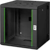 Digitus Professional Unique DN-19 12-U-3-SW - Rack kabinet - vægmonterbar - sort, RAL 9005 - 12U - 19