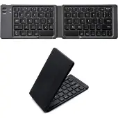 IC Intracom TECHly - Tastatur - foldbar, til tablet og smartphone - trådløs - Bluetooth 3.0, USB - QWERTY - USA - sort