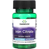 Swanson Health , Jern Citrat, Aktiv Form, 25 mg, 60 Veggie Kapsler