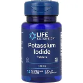 Life Extension , Kaliumjodid, 130 mg, 14 Vegetariske Tabletter