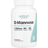 Nutricost , Kvinder, D-Mannose med Cranberry Ekstrakt, 90 Kapsler