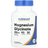 Nutricost , Magnesium Glycinate, 90 Kapsler (70 mg per Kapsel)