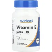 Nutricost , Vitamin E, 180 mg (400 IU), 30 Bløde Gel