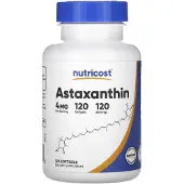 Nutricost , Astaxanthin, 4 mg, 120 Mykt Gel