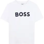 BOSS T-shirt - Hvid m. Navy - - 16 år (176) - T-Shirt