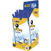 BIC Cristal Soft, Clips, Kuglepen, Blå, 50 stk, Mellem