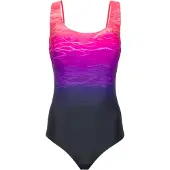 LASCANA Badedragt mørkeblå / lilla / pink / neonpink