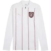 Puma Manchester City Træningstrøje Pre Match 1/4 Lynlås - Hvid/Bordeaux, størrelse Medium