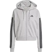 Adidas Essentials 3-Stripes French Terry Full-Zip hættetrøje, størrelse Medium