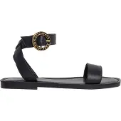 Pepe Jeans Pepe Jeanstil kvinder. PLS90700 Kat Logo læder sandaler sort (36), Fast, Spænder, Casual