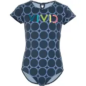 Vivid Badedragt navy / dueblå / kiwi / laks