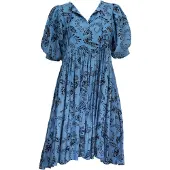 Vivid Kjole blue denim / sort