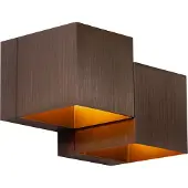 QAZQA Moderne væglampe mørk bronze 2-lys - Transfer Double
