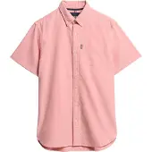 Superdry Superdrytil mænd. M4010944A Pink kortærmet oxfordskjorte (M), Casual, Korte ærmer, Økologisk bomuld, Bæredygtig
