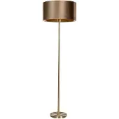 QAZQA Gulvlampe messing med fløjlsskærm bronze 50 cm - Simplo