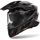 Airoh Commander 2 Stylish Karbon/Rød/antracit 2XL sort