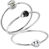 Elli Ring sort / sølv / transparent