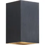 QAZQA Moderne gunmetal væglampe firkantet 2-lys GU10 50mm - Sandy