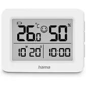 Hama termometer og hygrometer Lefkada, hvid (00222231)