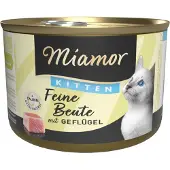 Miamor Økonomipakke: 24 x 185 g Fine Beute - Kitten Fjerkræ