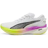 Puma Deviate NITRO 3 Running Shoes Men, Shoes, White/Yellow Alert/Pure Magenta, 41