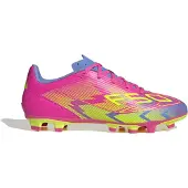 Adidas Herre F50 Club FG/MG Fast Bund/Multibund Fodboldstøvler Lucid Pink/Lucid Lemon/Blue Fusion