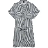 Vero Moda Blusekjole 'VMBumpy' blå / hvid