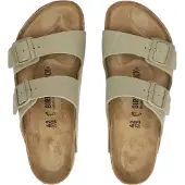 Birkenstock Birkenstocktil mænd. 1027704 Sandaler i læder Arizona (Regular Fit) kakigrøn (46), Fast, Ingen, Casual